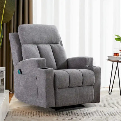 Massage Recliner Chair with Heat and Vibration Manual Sofa