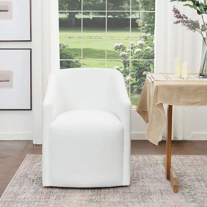 Fauteuil de salle à manger roulant rembourré en tissu haute performance (25)