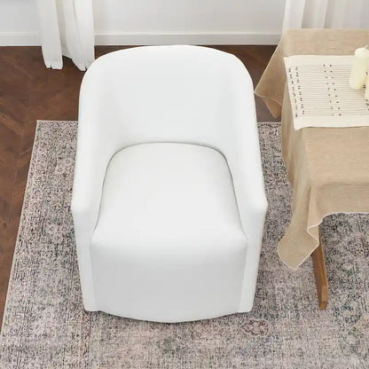 Fauteuil de salle à manger roulant rembourré en tissu haute performance (25)