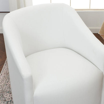 Fauteuil de salle à manger roulant rembourré en tissu haute performance (25)