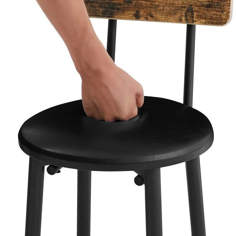 Table d'appoint industrielle avec porte de casier et étagère réglable