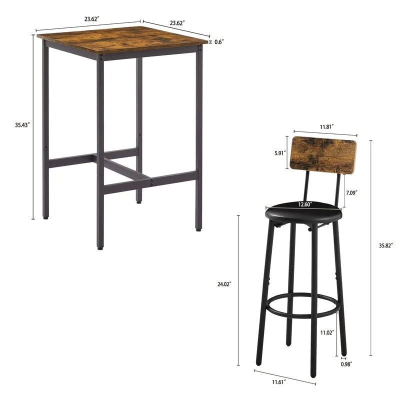 Table d'appoint industrielle avec porte de casier et étagère réglable