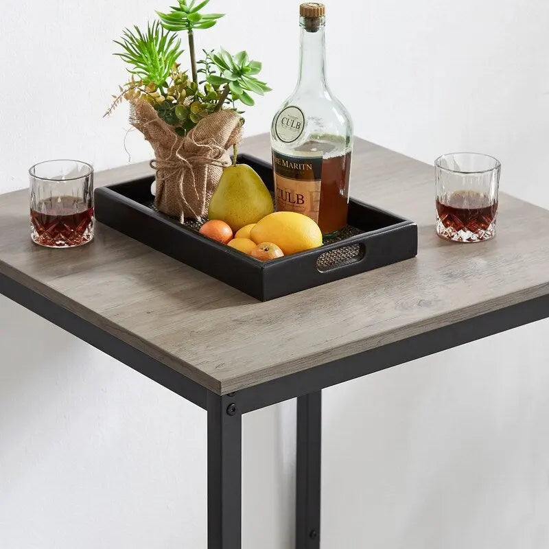 Table d'appoint industrielle avec porte de casier et étagère réglable