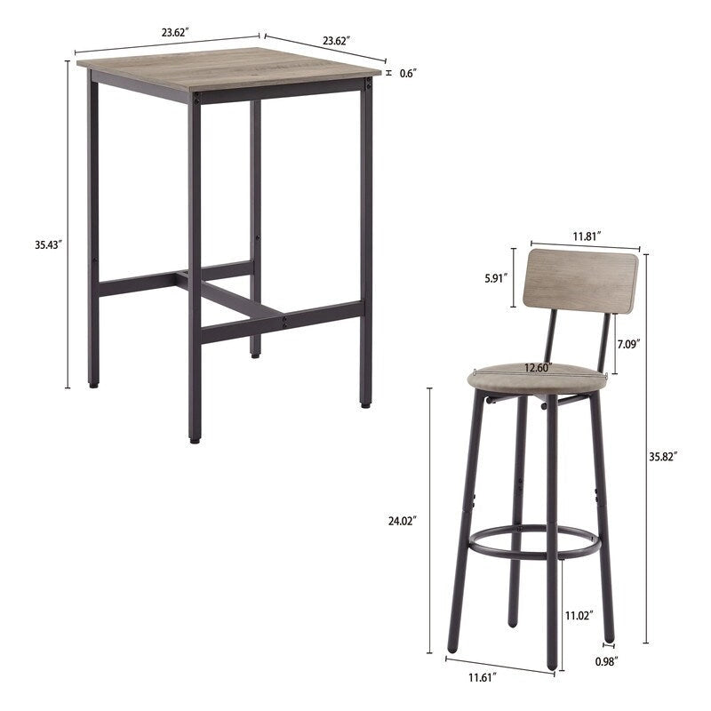 Table d'appoint industrielle avec porte de casier et étagère réglable