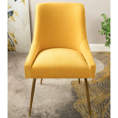 Chaise de salle à manger en velours style milieu de siècle