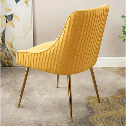 Chaise de salle à manger en velours style milieu de siècle