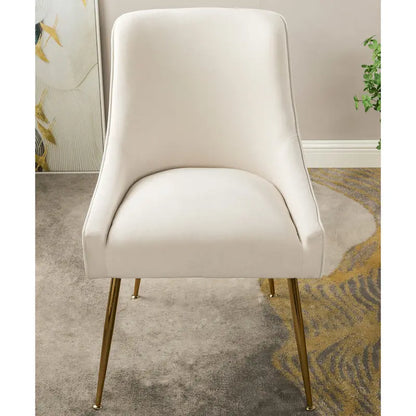 Chaise de salle à manger en velours style milieu de siècle