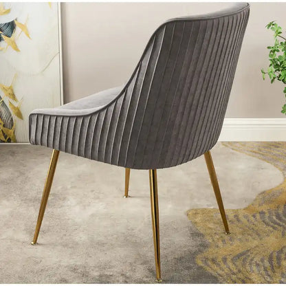 Chaise de salle à manger en velours style milieu de siècle