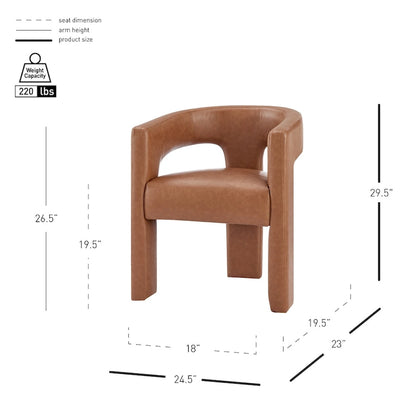 Chaise de salle à manger Sherlyn avec accoudoirs