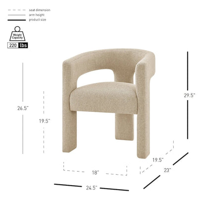 Chaise de salle à manger Sherlyn avec accoudoirs