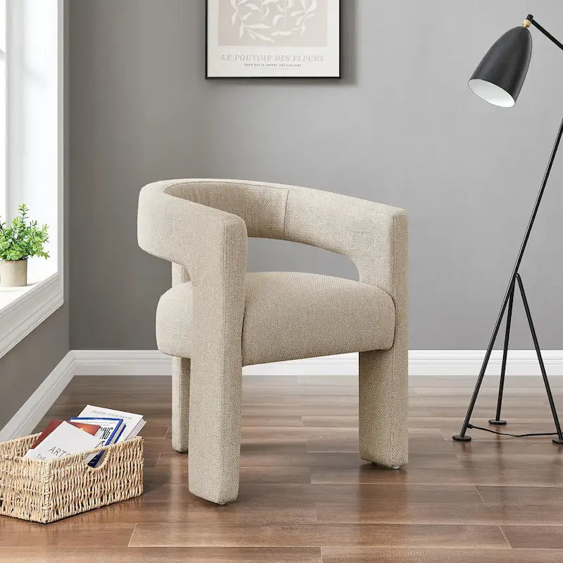 Commode contemporaine grise à 8 tiroirs avec miroir