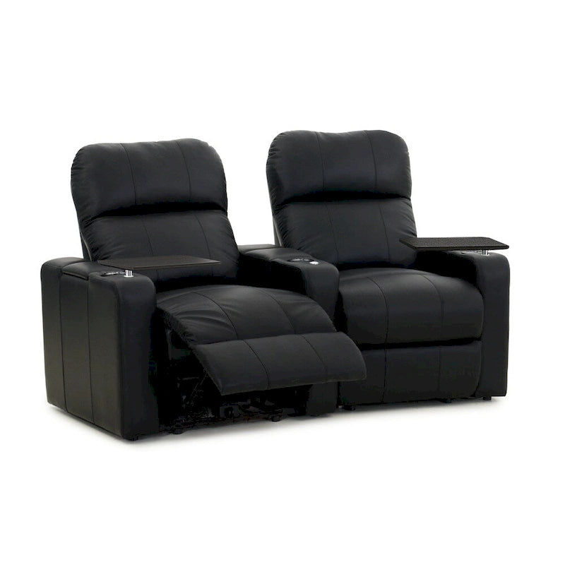 Ensemble de 2 sièges de cinéma maison inclinables en cuir
