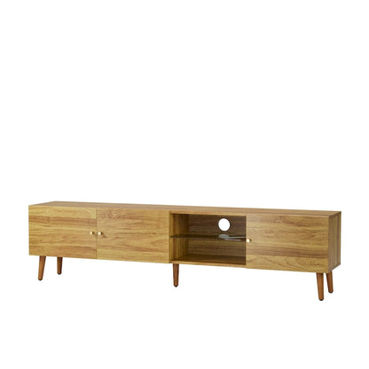 Meuble TV moderne de 177,8 cm de style Mid-Century, Meuble TV avec rangement, Meuble TV pour salon et chambre, Console média TV