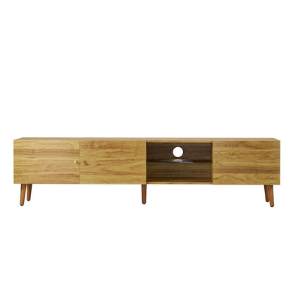 Meuble TV moderne de 177,8 cm de style Mid-Century, Meuble TV avec rangement, Meuble TV pour salon et chambre, Console média TV
